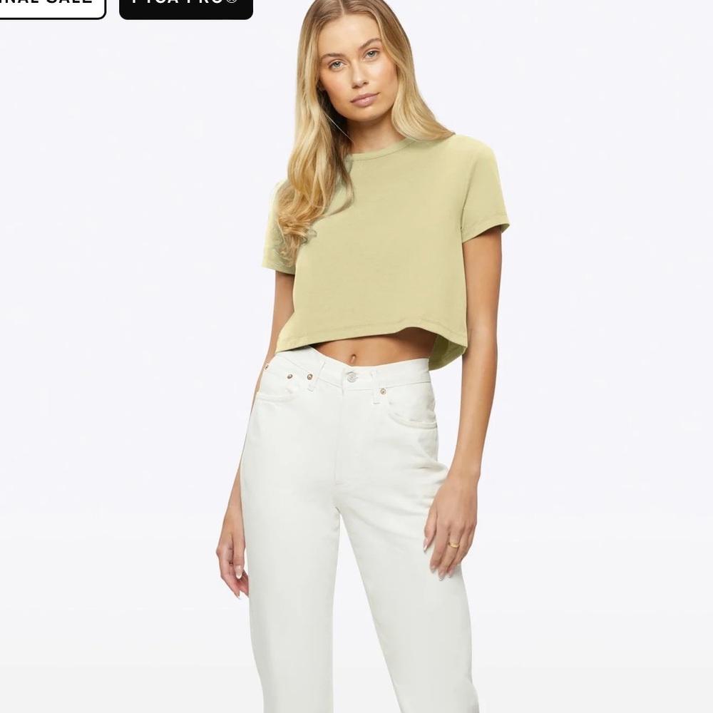 NWT Cuts Almost Friday Cropped Tee - Picture 3 of 9